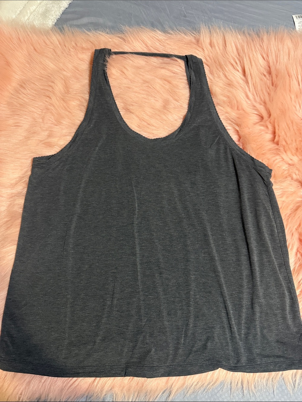 Lululemon Tied To It Tank Heathered Black size 10 NWOT - Picture 6 of 11